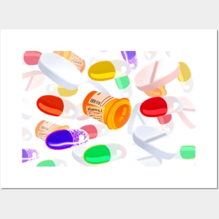 SPILL PILLS PATTERN Posters and Art